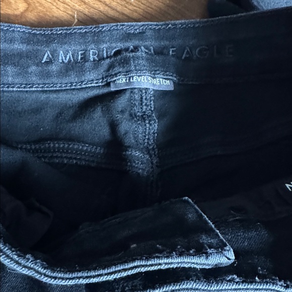 American Eagle High Rise Flare Black Jeans Size 6 Regular - Picture 2 of 8